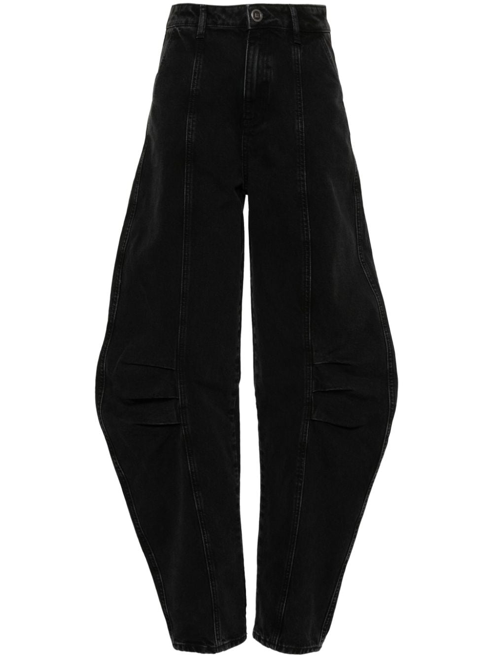 ROTATE BIRGER CHRISTENSEN tapered-leg organic cotton jeans - Black von ROTATE BIRGER CHRISTENSEN