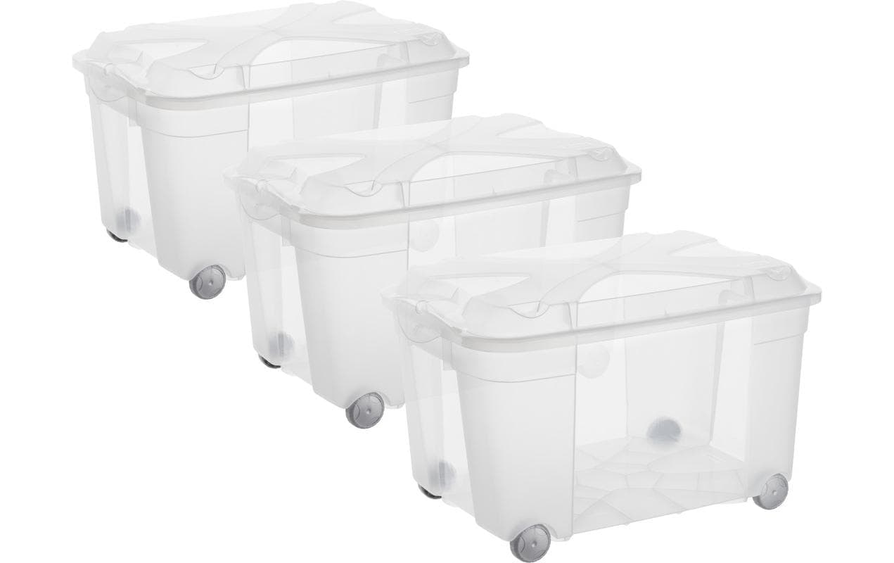 ROTHO Aufbewahrungsbox »Roller4 EASY Transparent, 3 tlg.«, (3 St.) ROTHO Aufbewahrungsbox »Roller4 EASY Transparent, 3 tlg.«, (3 St.) von ROTHO