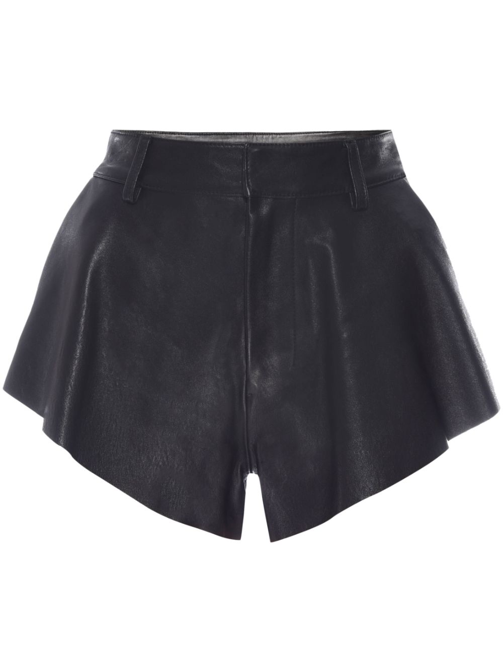 RTA wide-leg leather shorts - Black von RTA