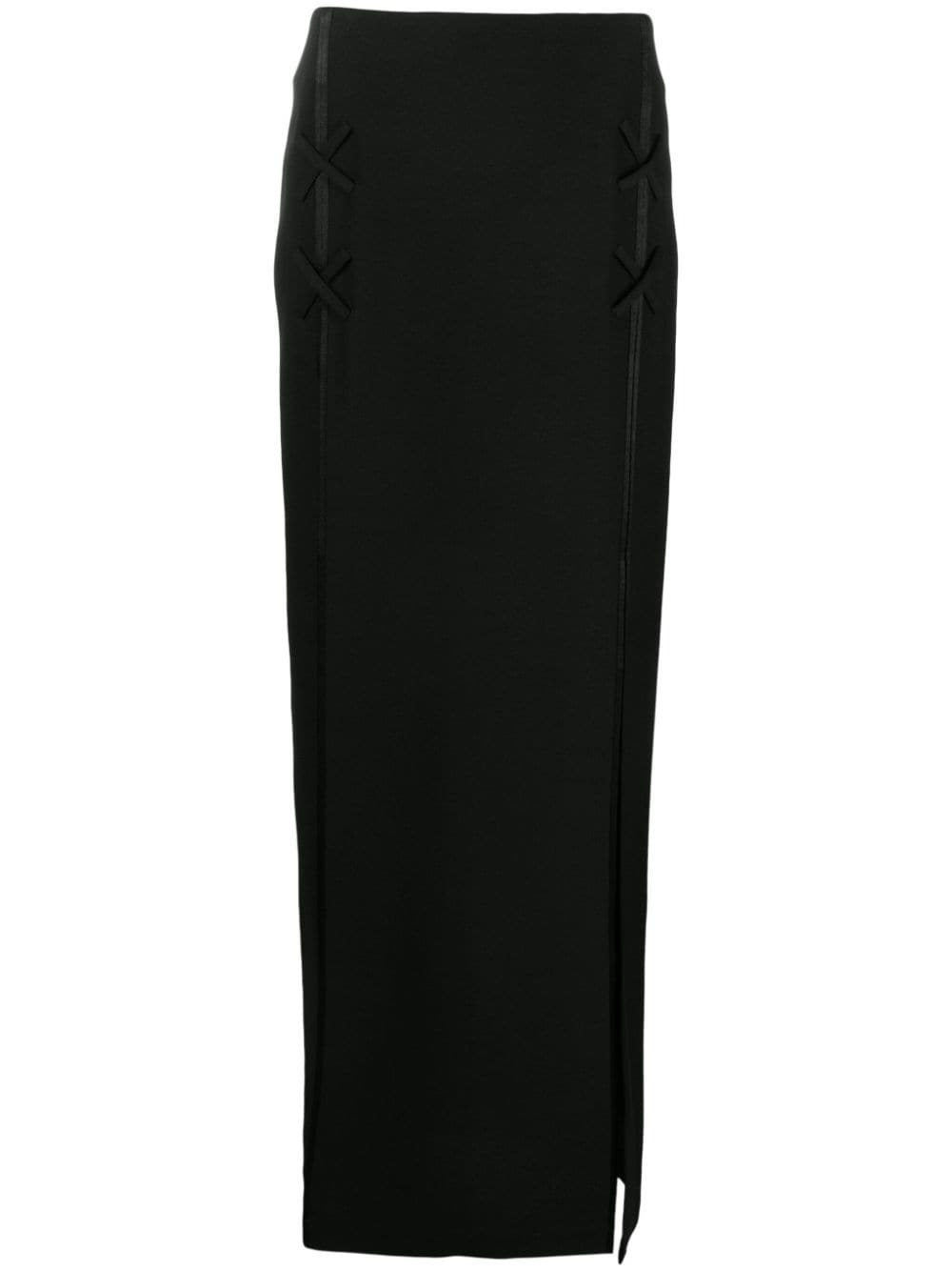 RXQUETTE Reverse Cady crepe maxi skirt - Black von RXQUETTE