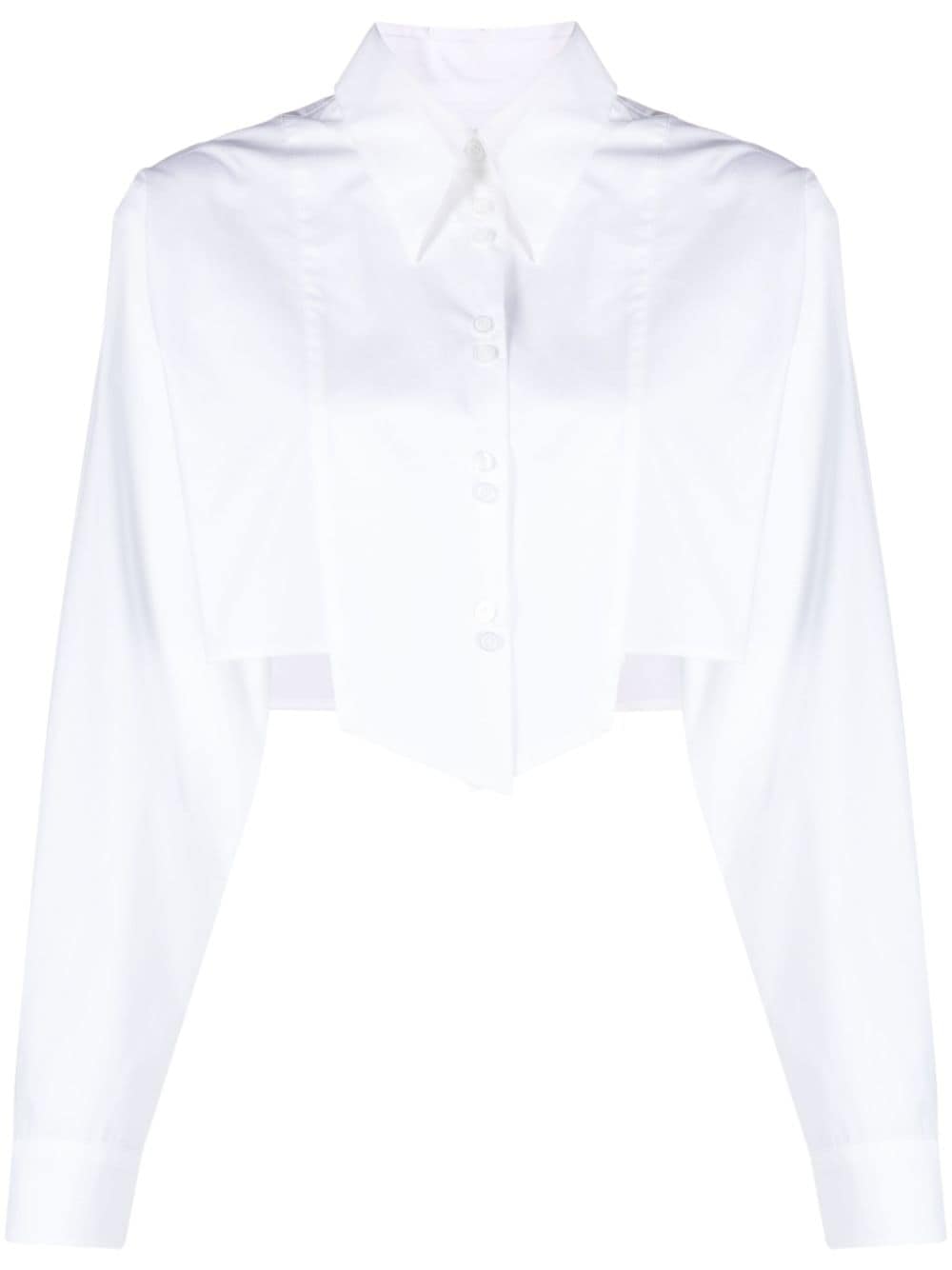 RXQUETTE cropped cotton shirt - White von RXQUETTE