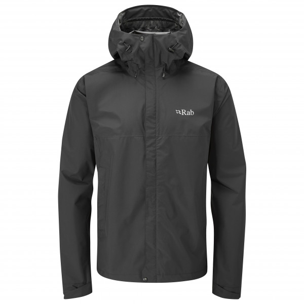 Rab - Downpour Eco Jacket - Regenjacke Gr L grau von Rab