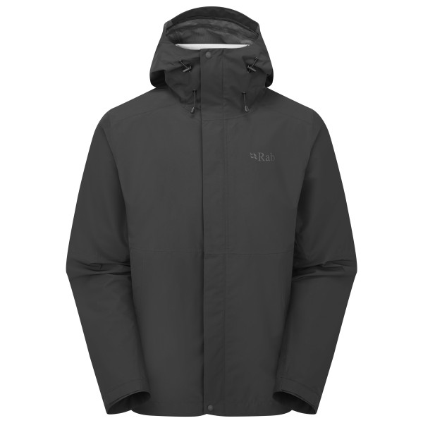 Rab - Downpour Jacket - Regenjacke Gr L grau/schwarz von Rab