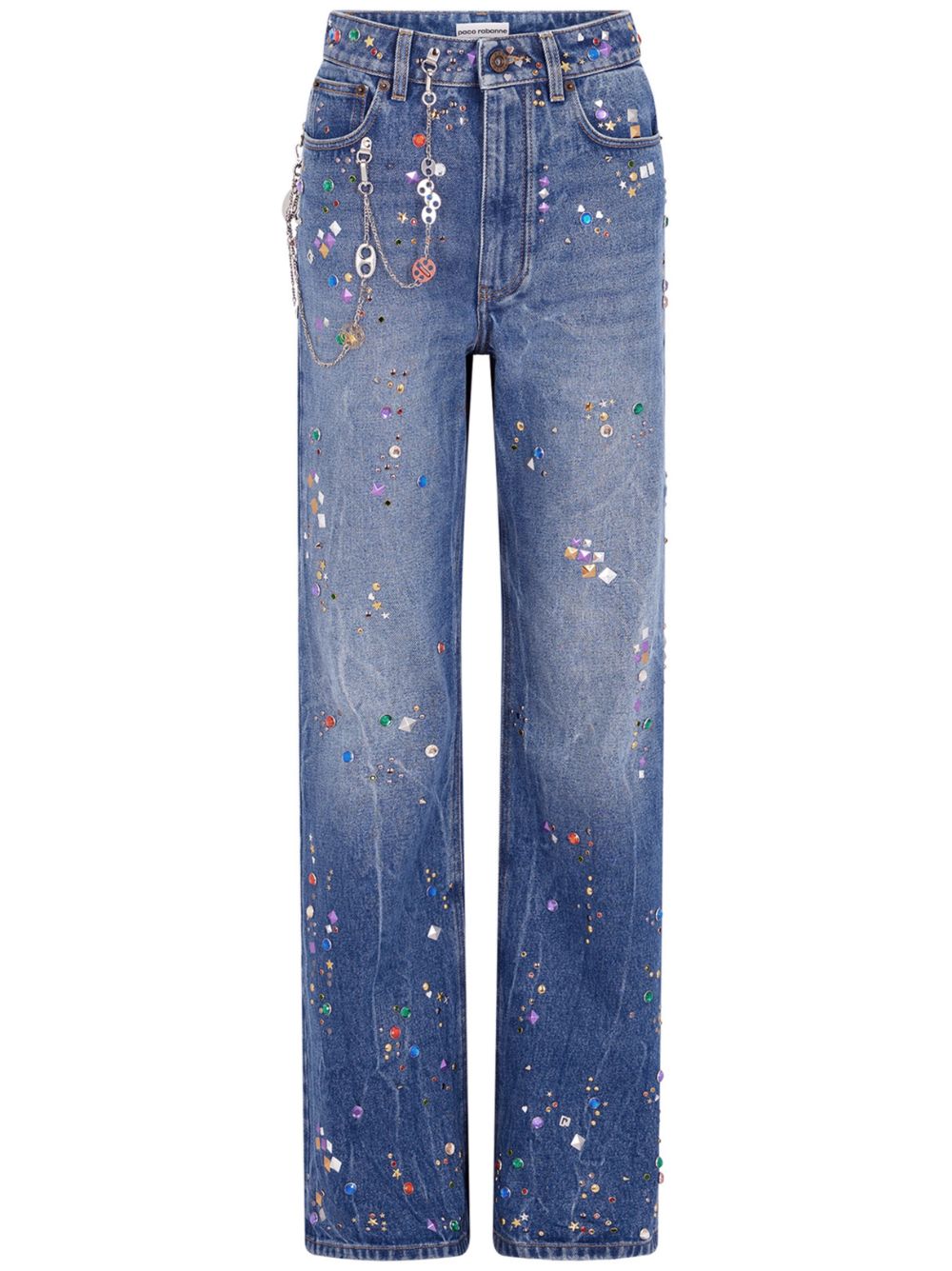 Rabanne Disc studded jeans - Blue von Rabanne