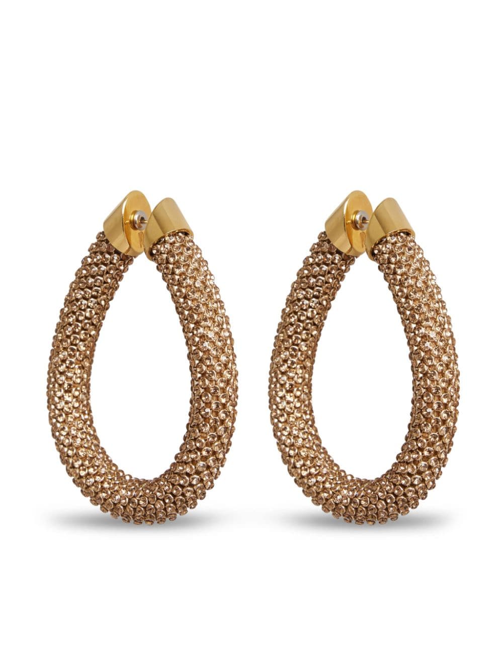 Rabanne Gold Pixel chainmail earrings von Rabanne