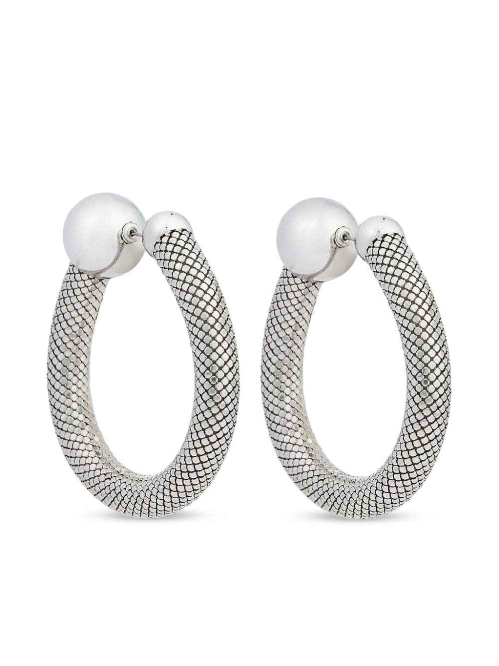 Rabanne Pixel hoop earrings - Silver von Rabanne