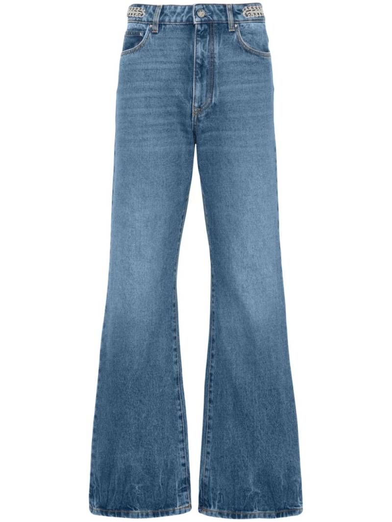 Rabanne Signature high-rise straight-leg jeans - Blue von Rabanne