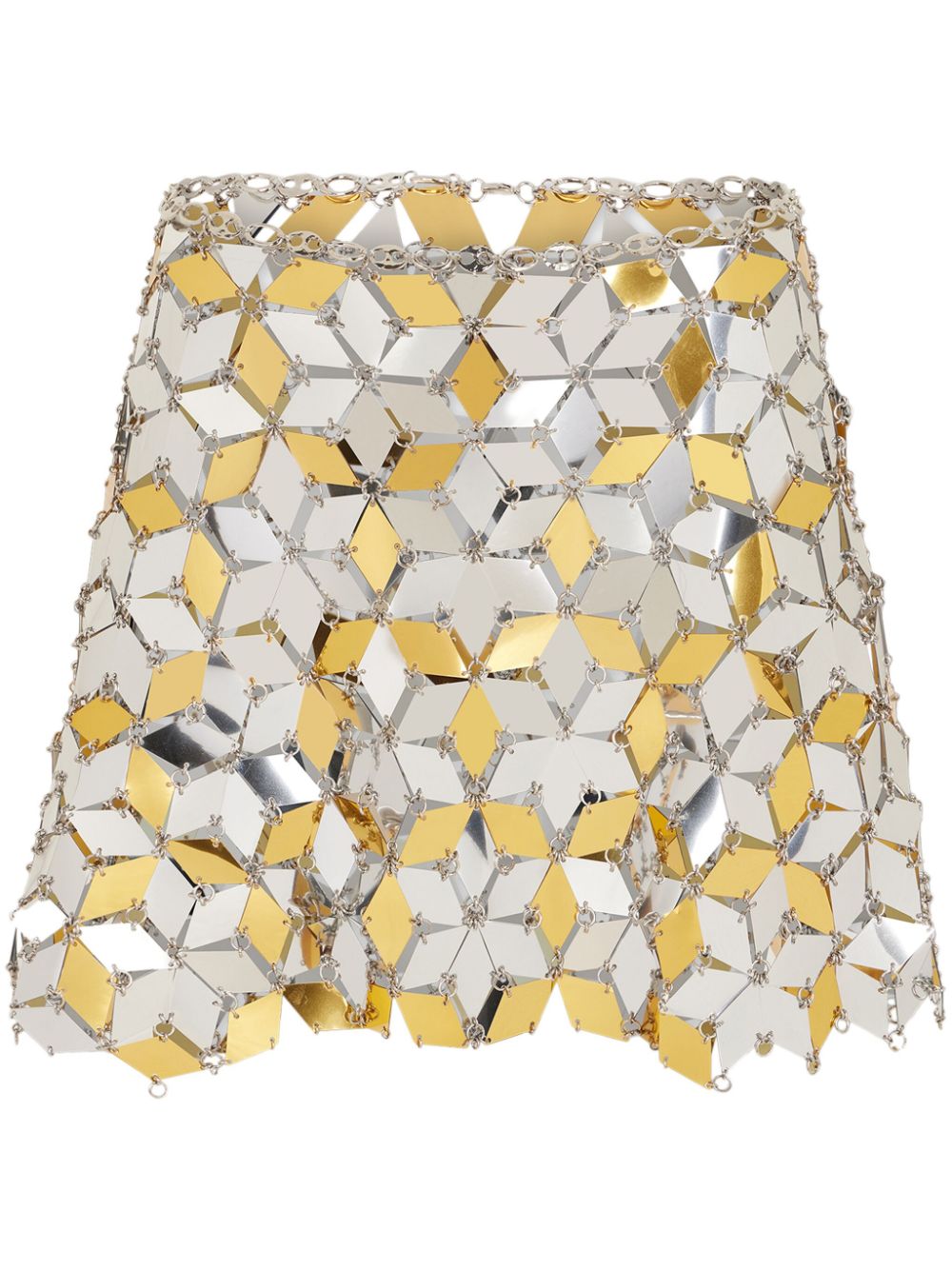 Rabanne Sparkles rhombic-paillettes miniskirt - Gold von Rabanne