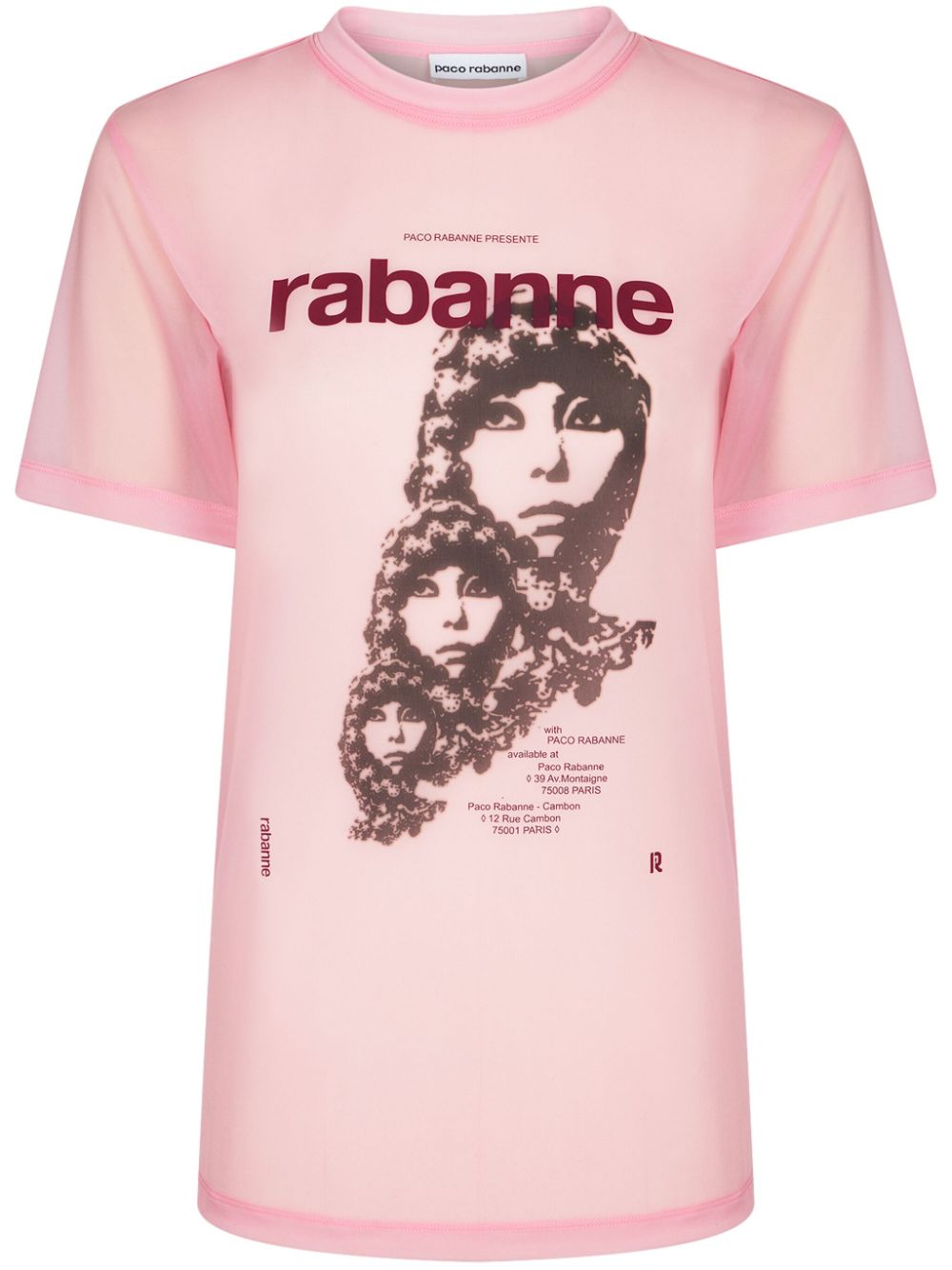 Rabanne Visconti-inspired jersey T-shirt - Pink von Rabanne
