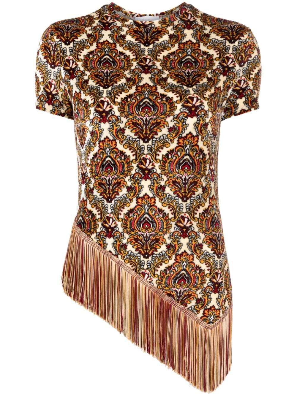 Rabanne asymmetric fringed top - Multicolour von Rabanne