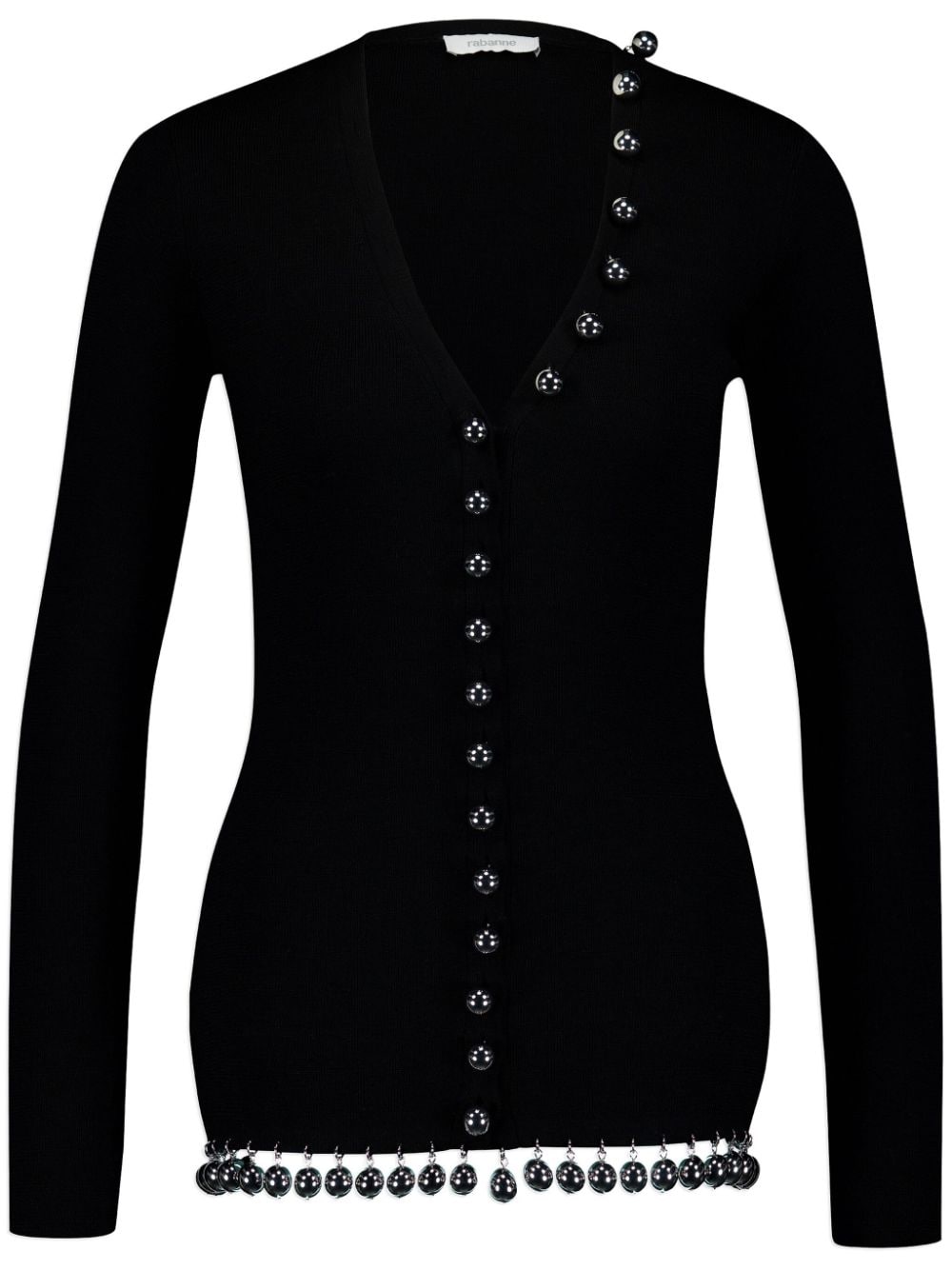 Rabanne bead-embellished wool cardigan - Black von Rabanne