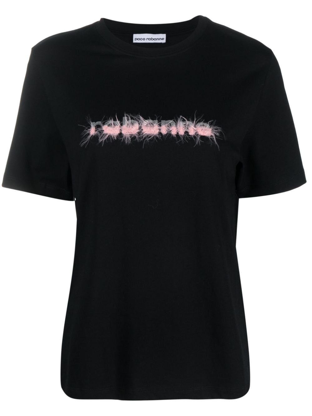 Rabanne logo-embellished crew-neck T-shirt - Black von Rabanne