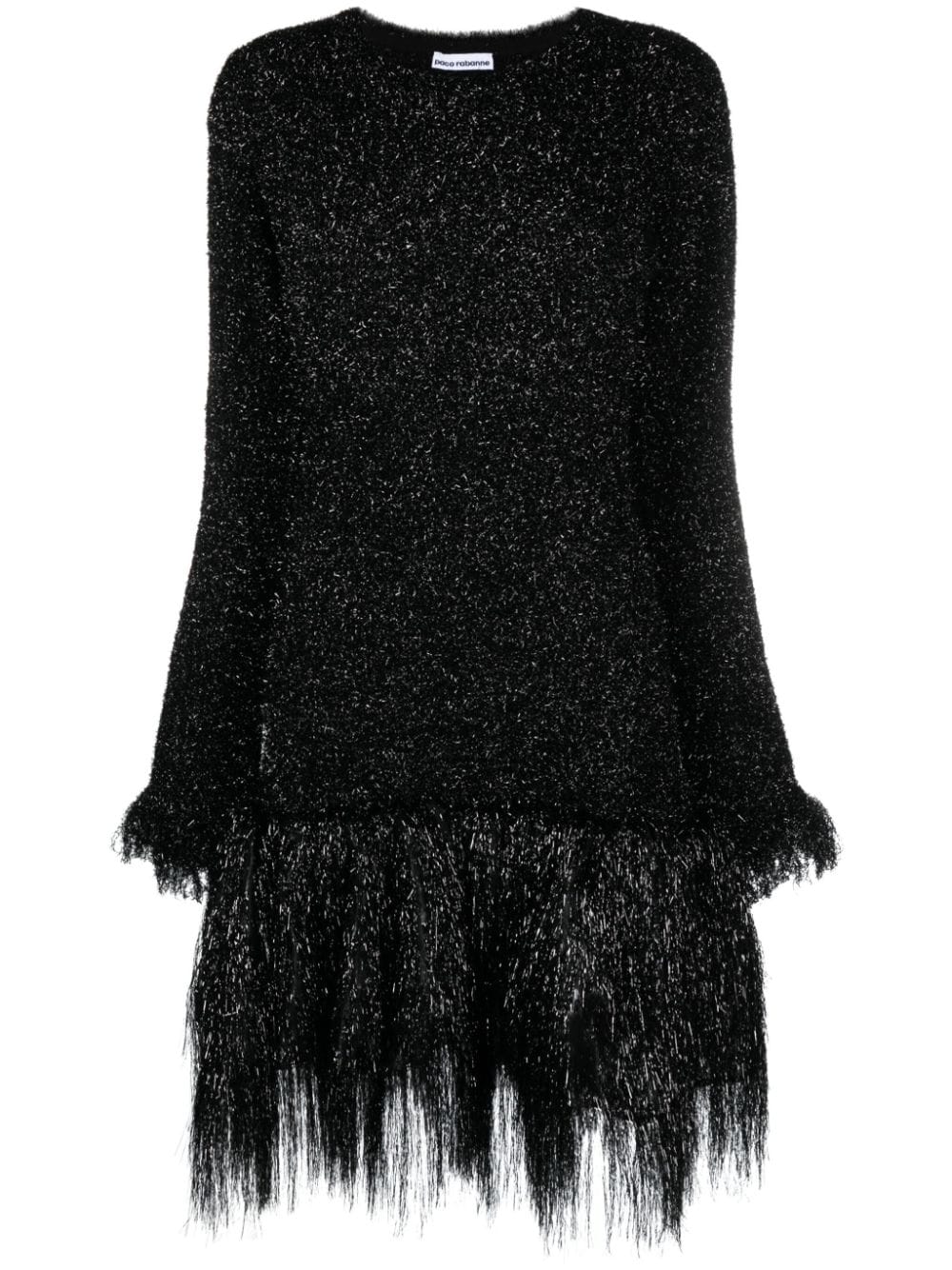 Rabanne metallic-effect fringed minidress - Black von Rabanne