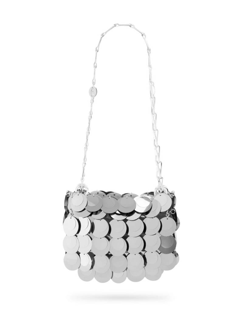 Rabanne mini Sparkle layered bag - Silver von Rabanne