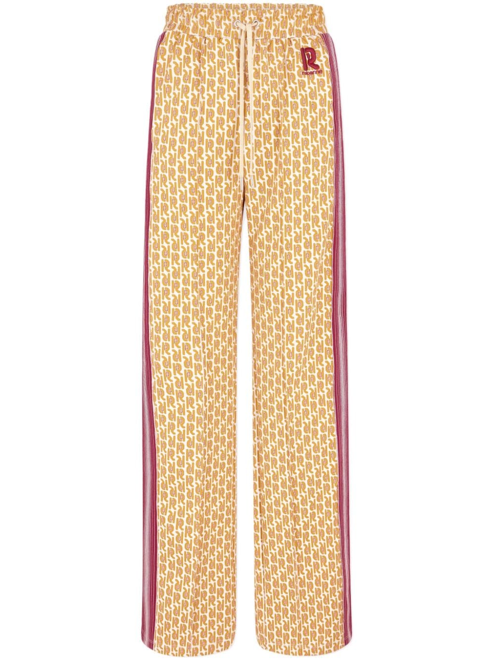 Rabanne monogram-pattern striped track pants - Yellow von Rabanne
