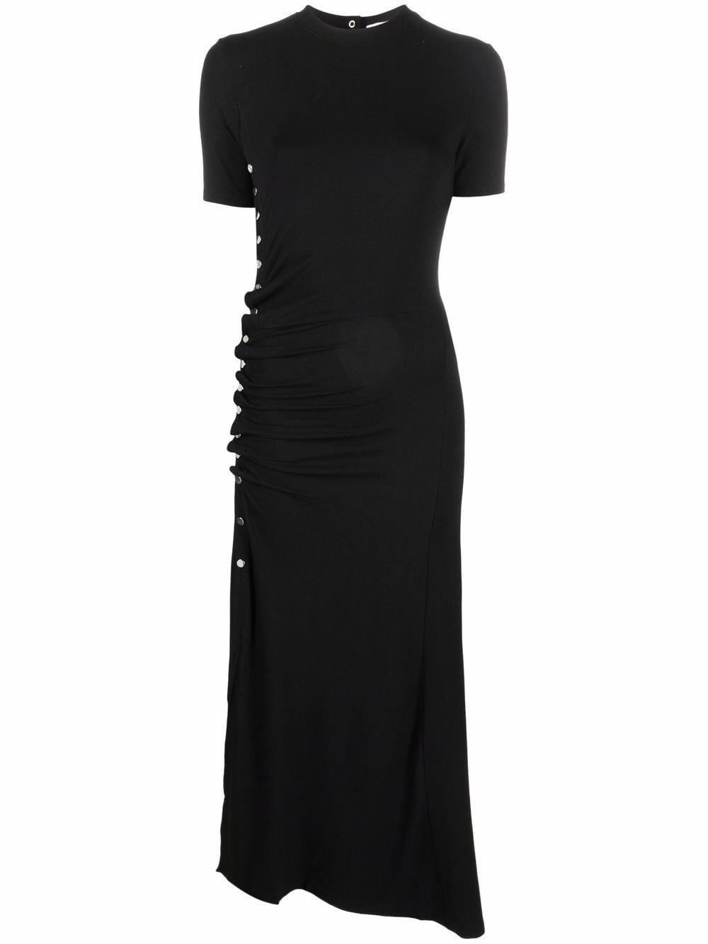 Rabanne side-buttons midi dress - Black von Rabanne