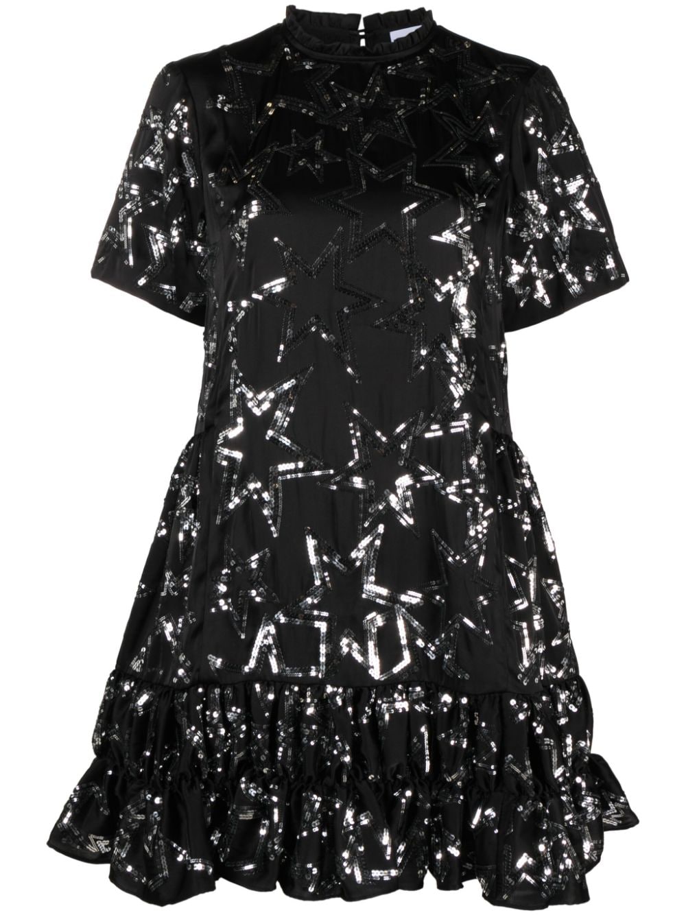 Rabanne sequin-embellished star minidress - Black von Rabanne