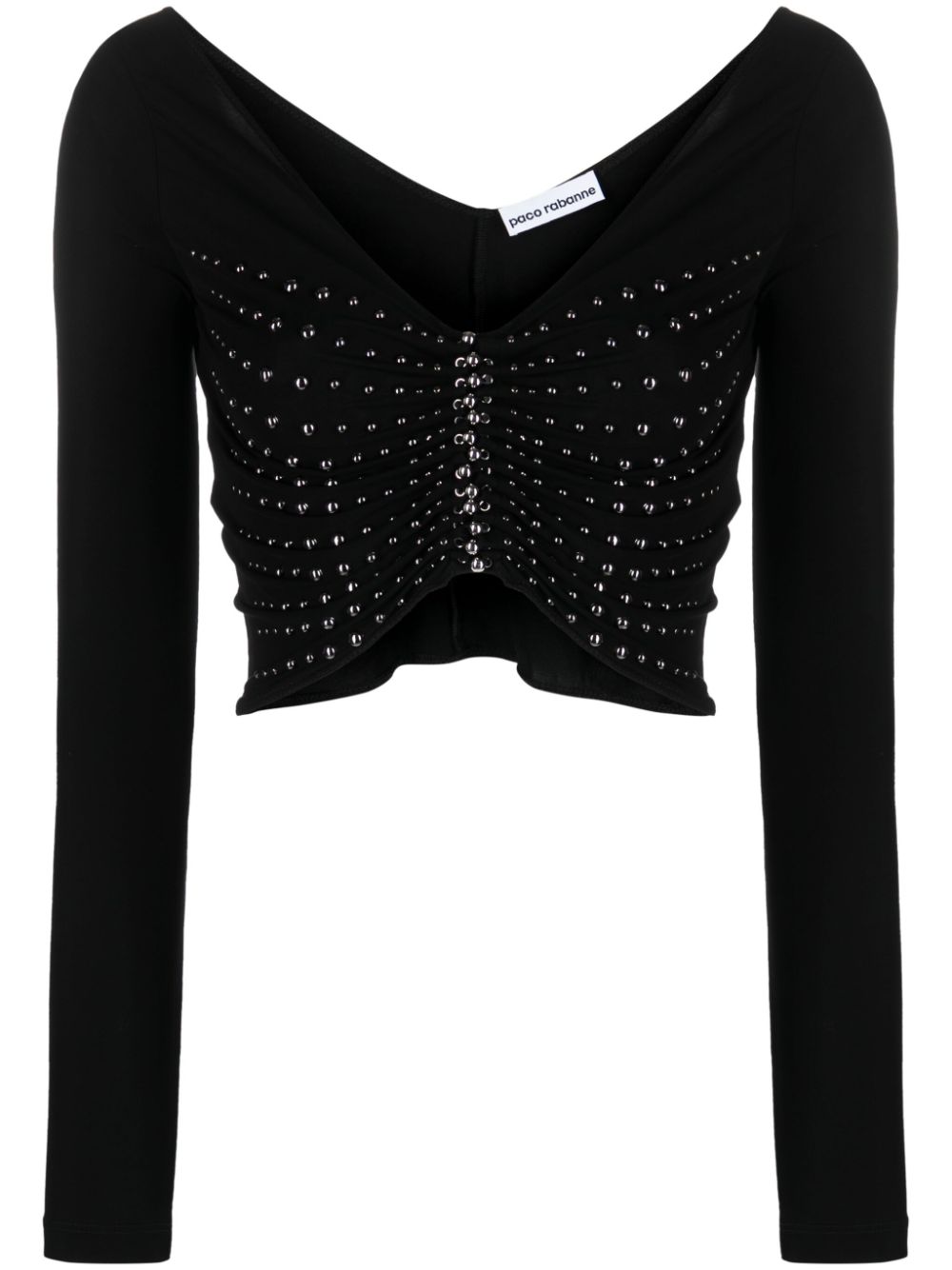 Rabanne stud-detail cropped top - Black von Rabanne