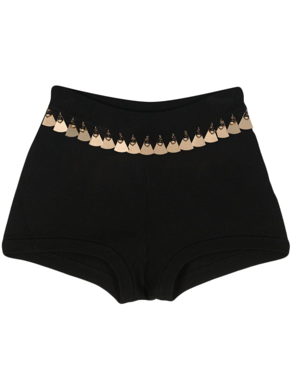 Rabanne tassel-trim knitted shorts - Black von Rabanne