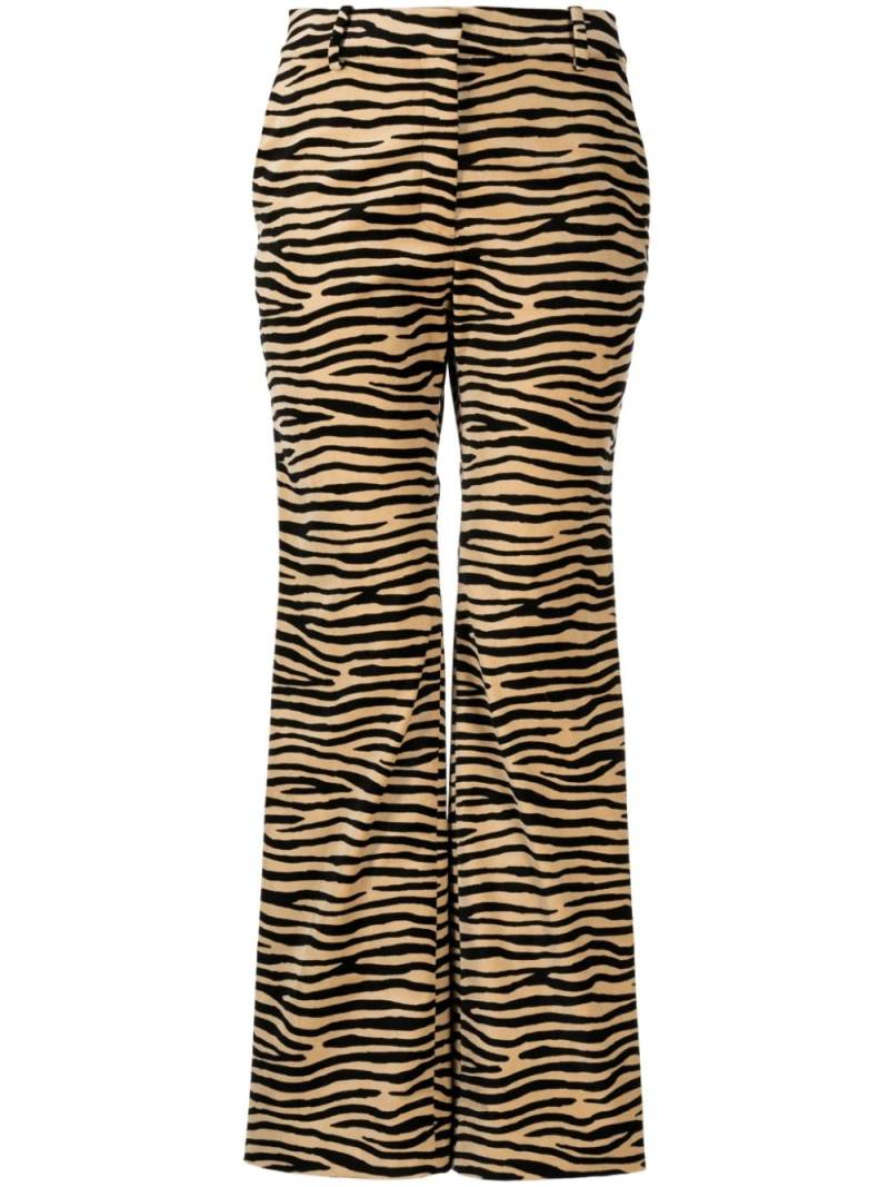 Rabanne tiger-print straight-leg trousers - Multicolour von Rabanne