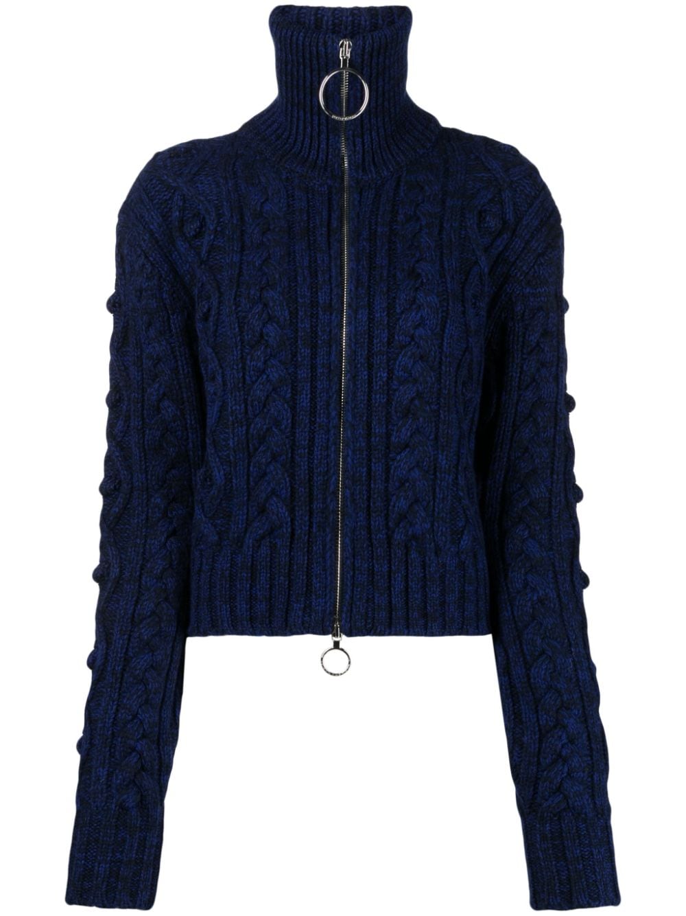 Rabanne zipped wool cardigan - Blue von Rabanne