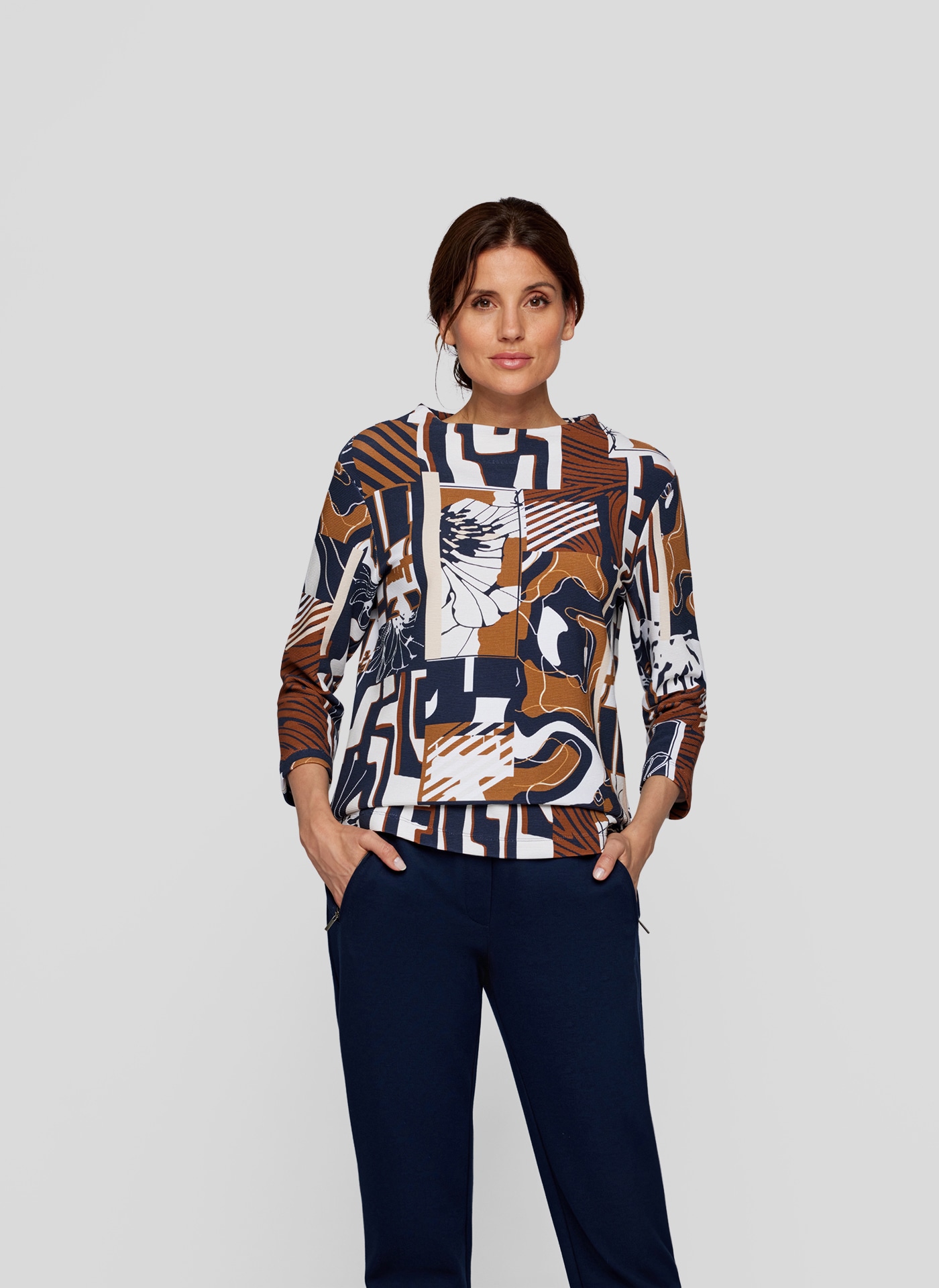 Rabe 3/4-Arm-Shirt, mit grafischem Muster Rabe 3/4-Arm-Shirt, mit grafischem Muster von Rabe
