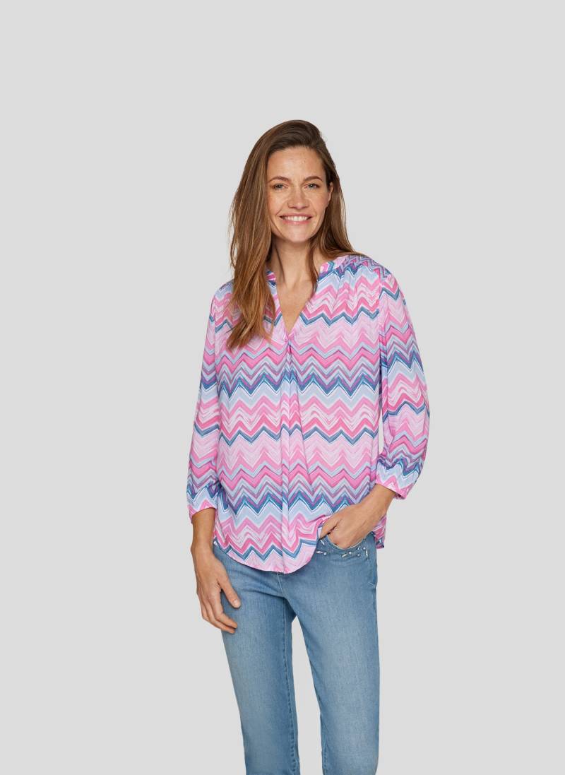 Rabe Druckbluse, mit grafischem Muster und aus reiner Viskose von Rabe