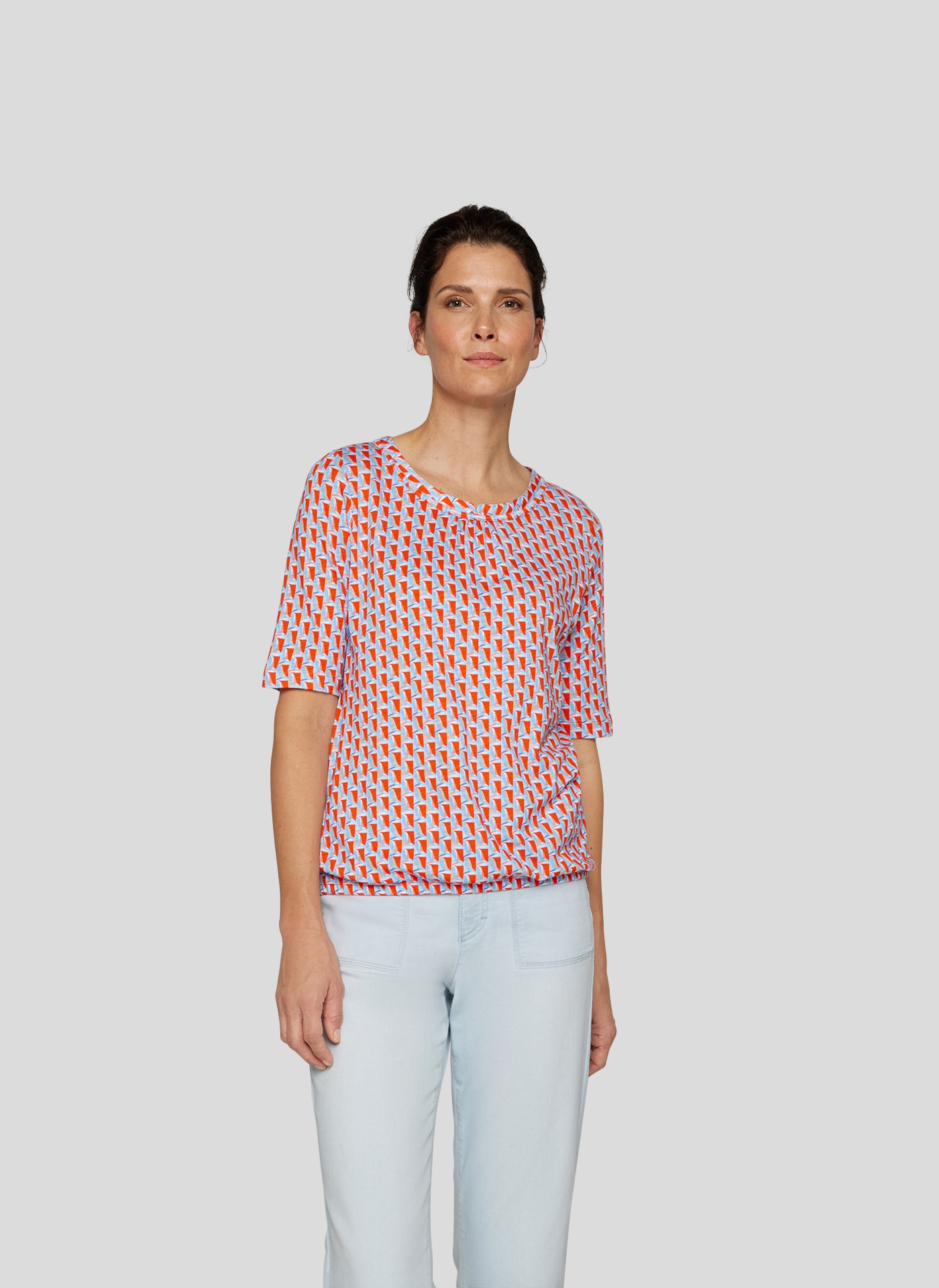 Rabe Rundhalsshirt, mit grafischem Muster von Rabe