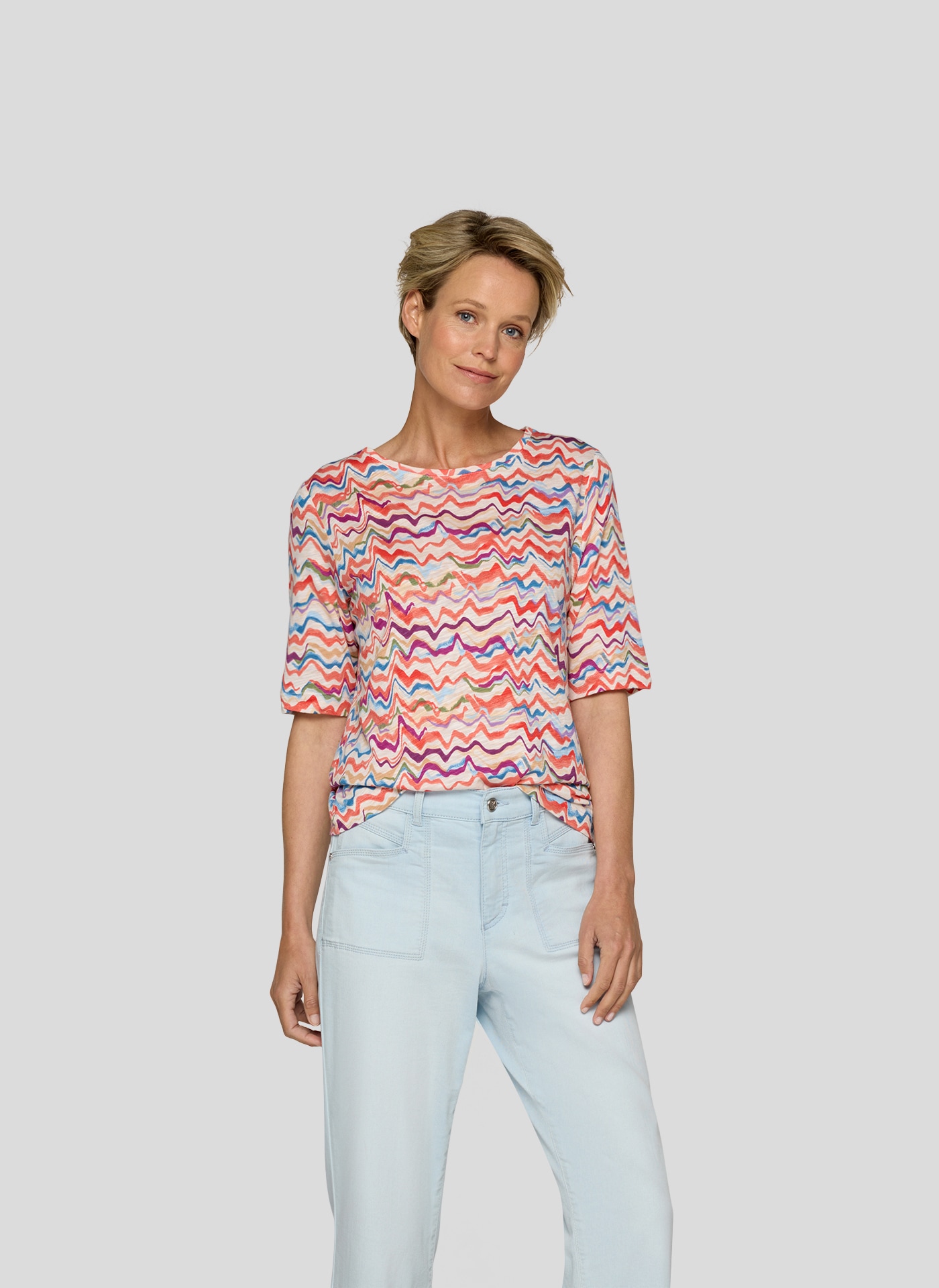 Rabe Rundhalsshirt, mit grafischem Muster Rabe Rundhalsshirt, mit grafischem Muster von Rabe