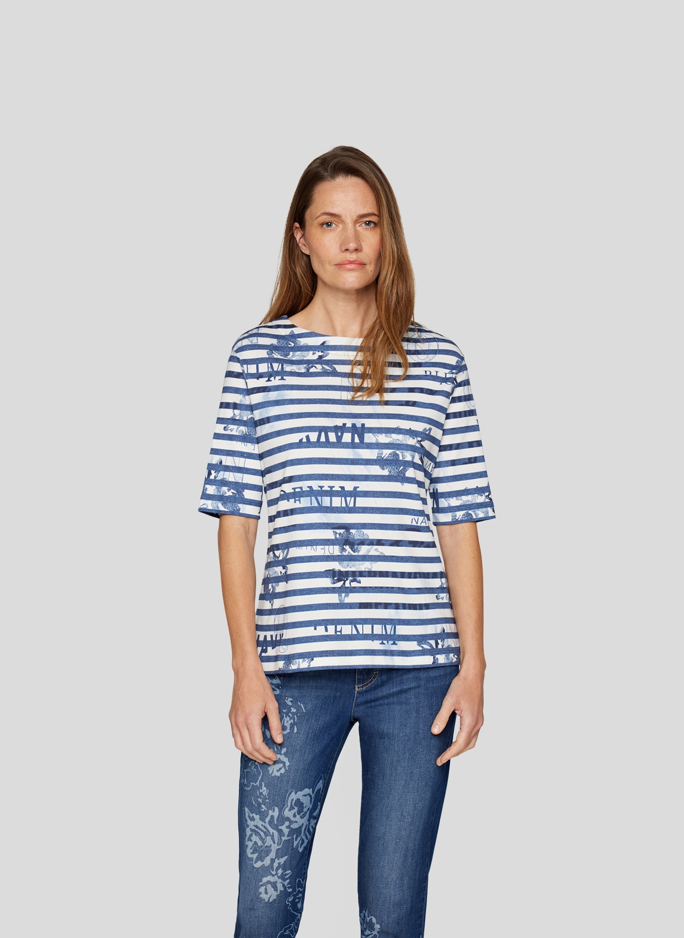 Rabe T-Shirt, mit Streifenmuster und Print Rabe T-Shirt, mit Streifenmuster und Print von Rabe