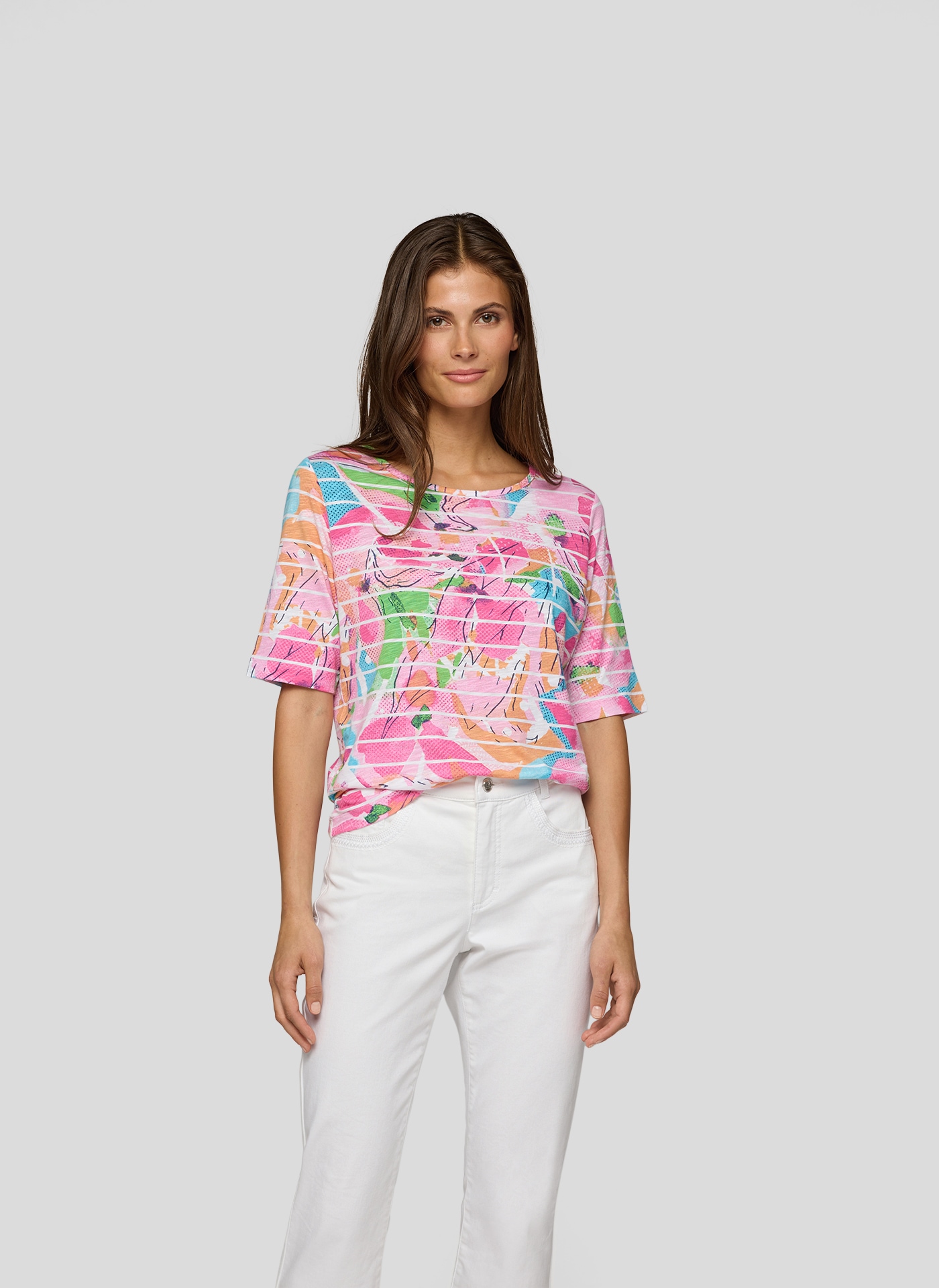 Rabe T-Shirt, mit floralem Muster von Rabe