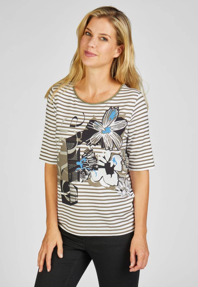 Rabe T-Shirt, mit kunstvollem Blumen-Print von Rabe