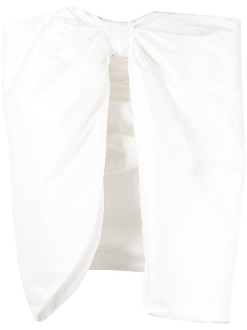Rachel Gilbert Alessandra oversize bow-detail minidress - White von Rachel Gilbert
