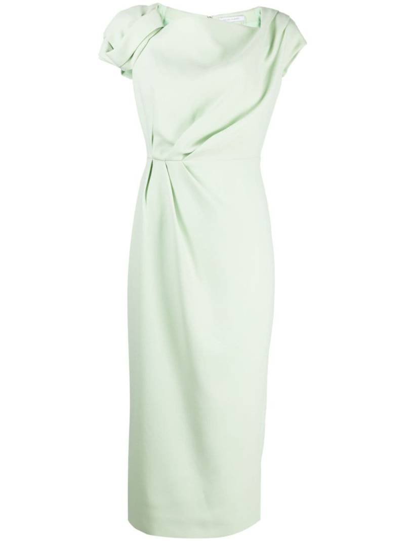 Rachel Gilbert Lukas draped midi dress - Green von Rachel Gilbert