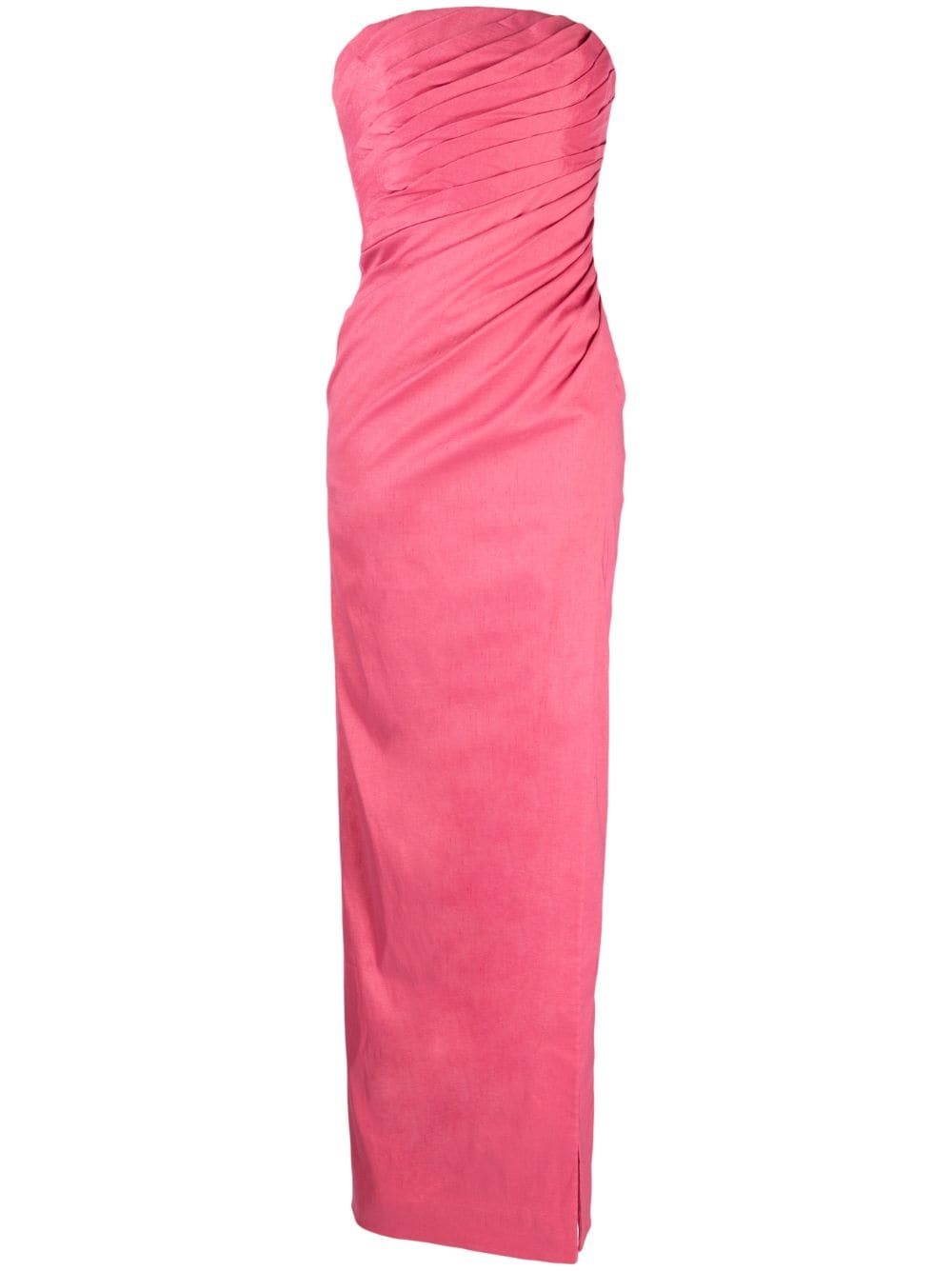Rachel Gilbert Mira pleated strapless gown - Pink von Rachel Gilbert