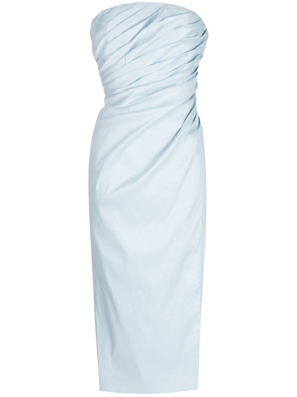 Rachel Gilbert Mira ruched midi dress - Blue von Rachel Gilbert