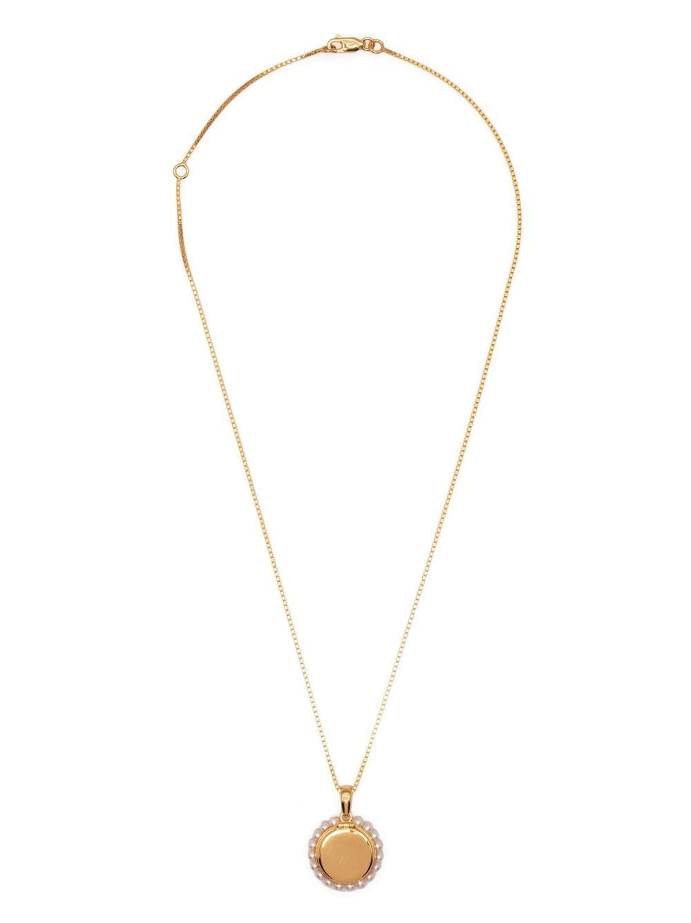 Rachel Jackson Kindred pearl locket necklace - Gold von Rachel Jackson