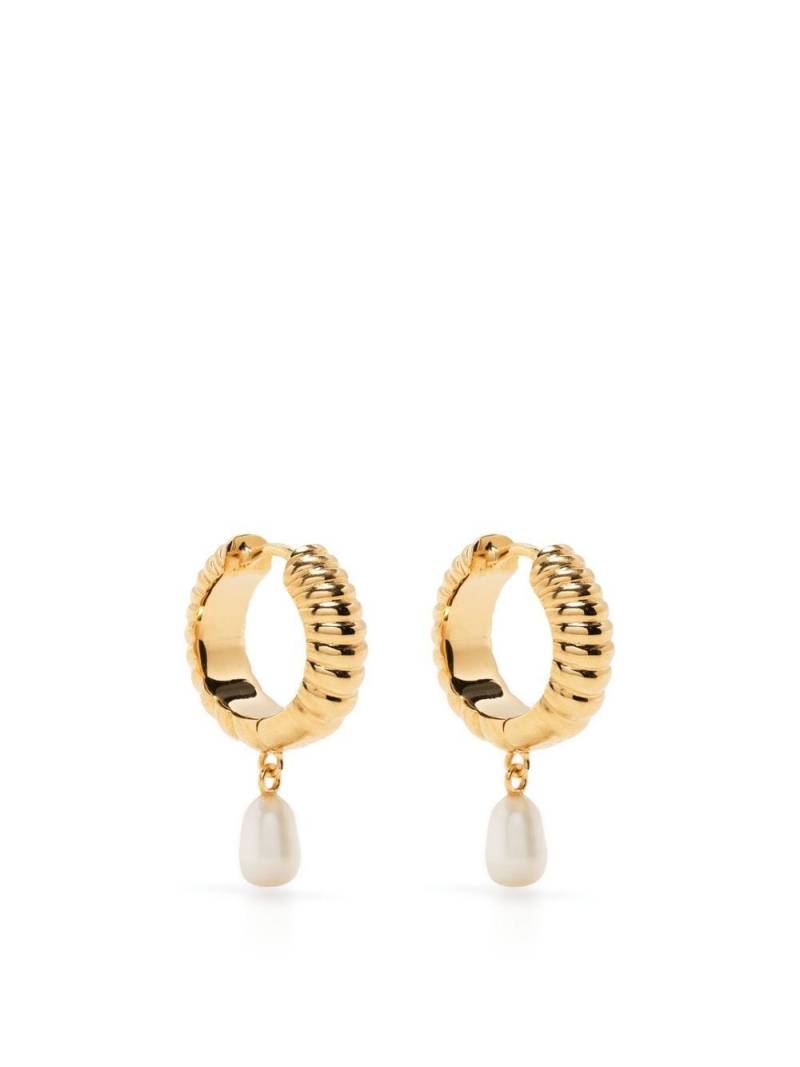 Rachel Jackson Ocean Pearl hoop earrings - Gold von Rachel Jackson