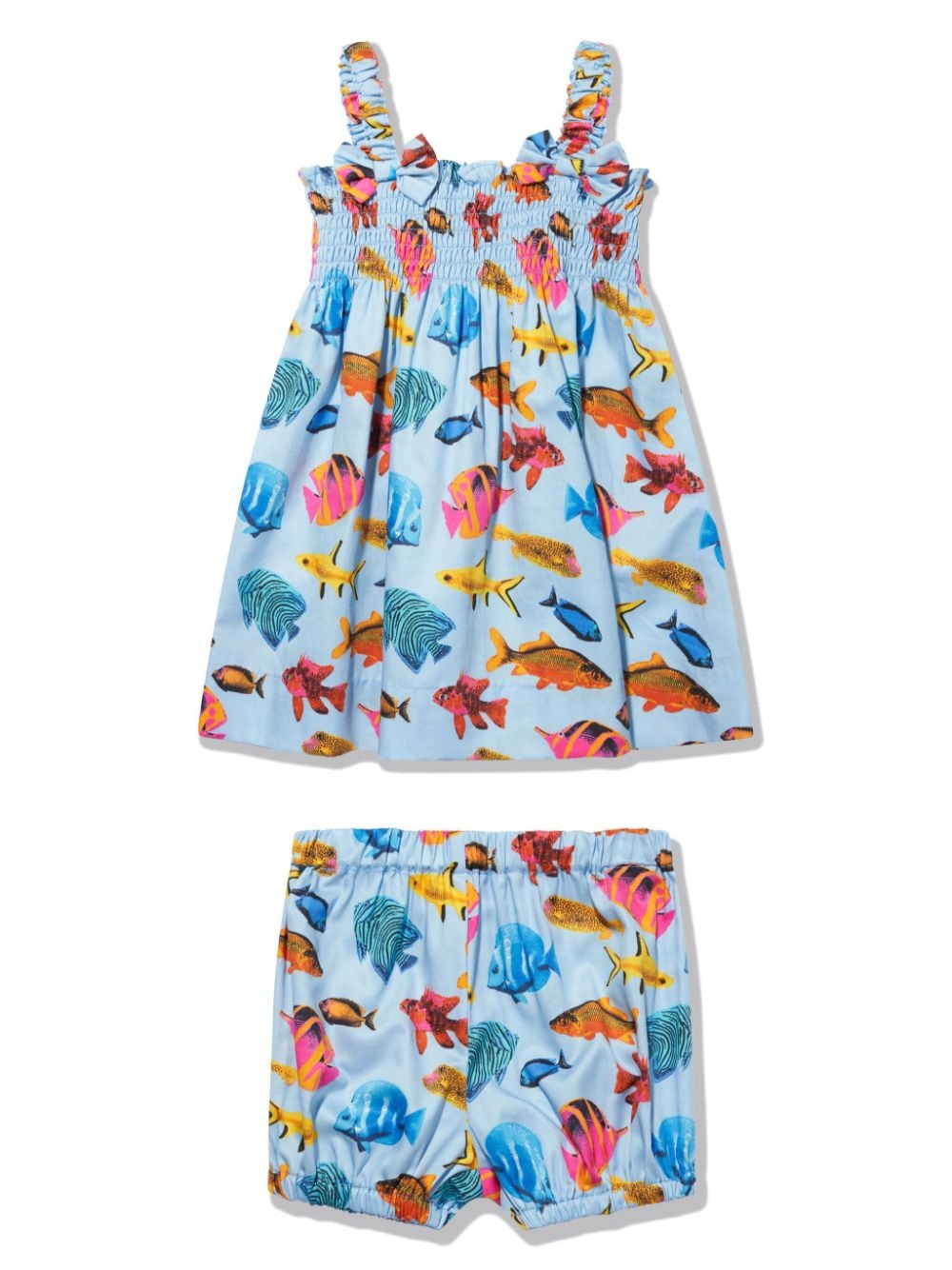 Rachel Riley Tropical Fish-print cotton dress - Blue von Rachel Riley