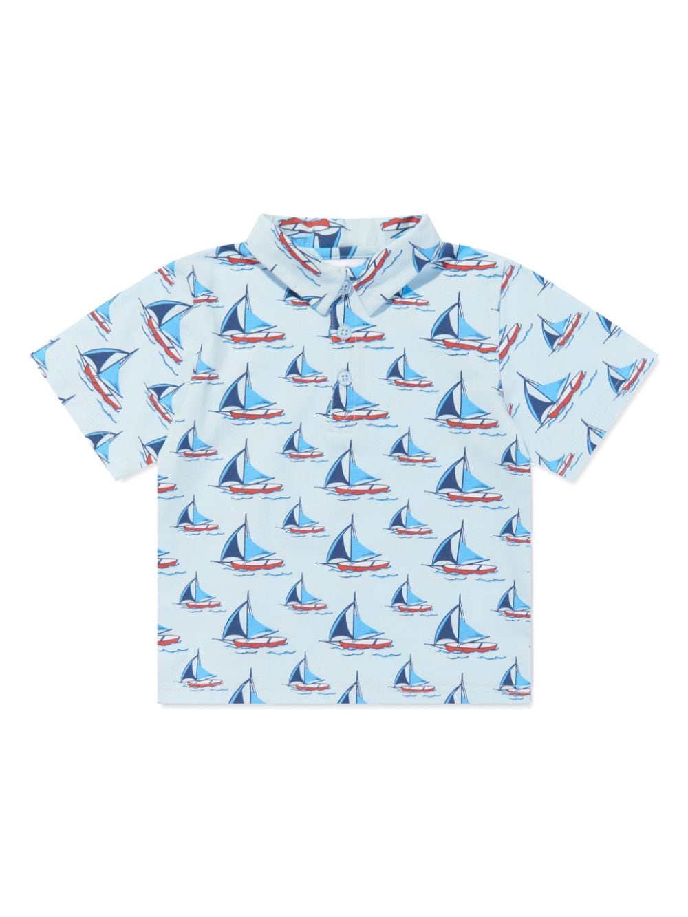 Rachel Riley boat-print cotton polo shirt - Blue von Rachel Riley
