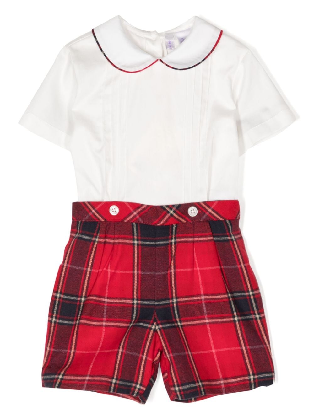 Rachel Riley check-pattern cotton shorts - White von Rachel Riley