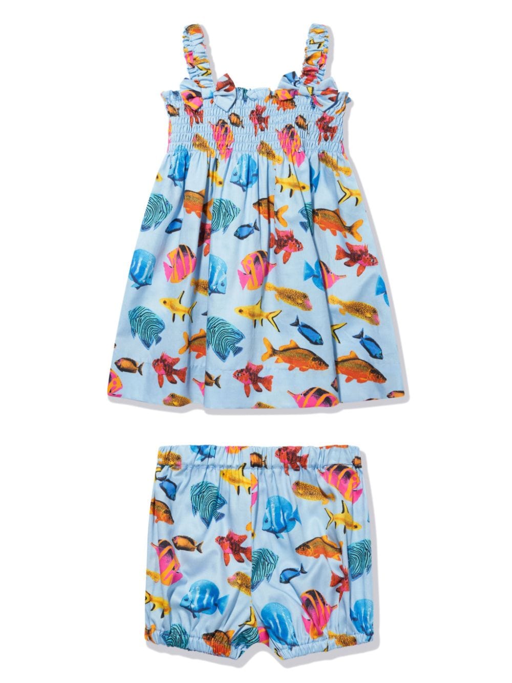 Rachel Riley tropical fish-print sundress - Blue von Rachel Riley