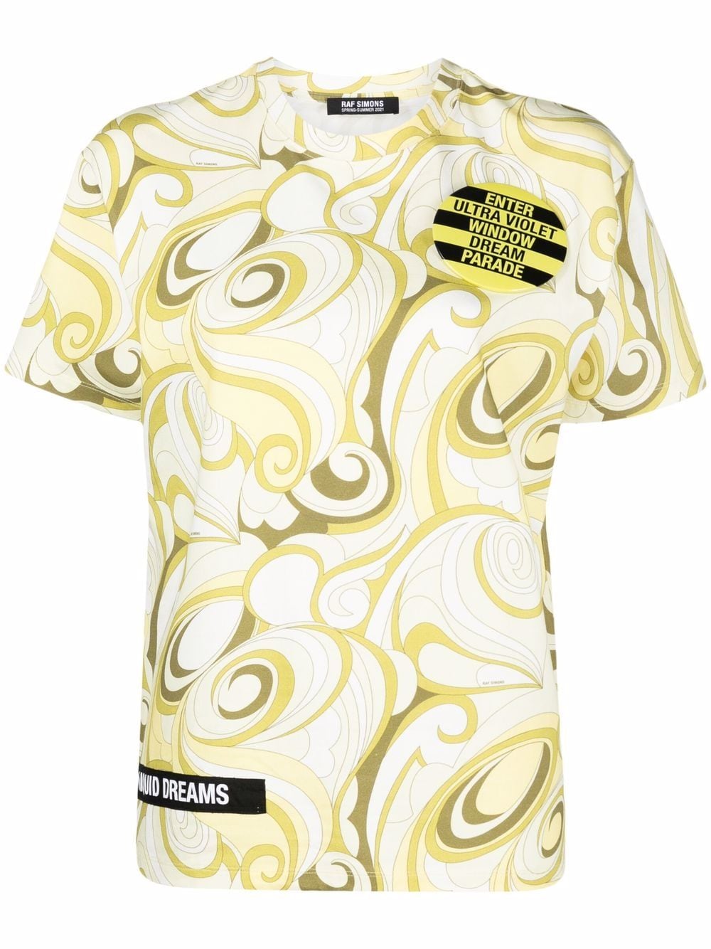 Raf Simons abstract-print T-shirt - Yellow von Raf Simons