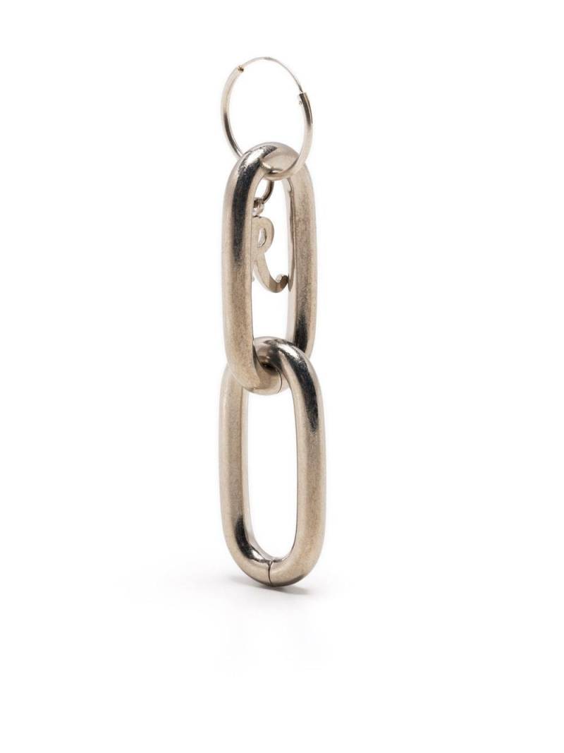 Raf Simons chain-link detail earring - Silver von Raf Simons