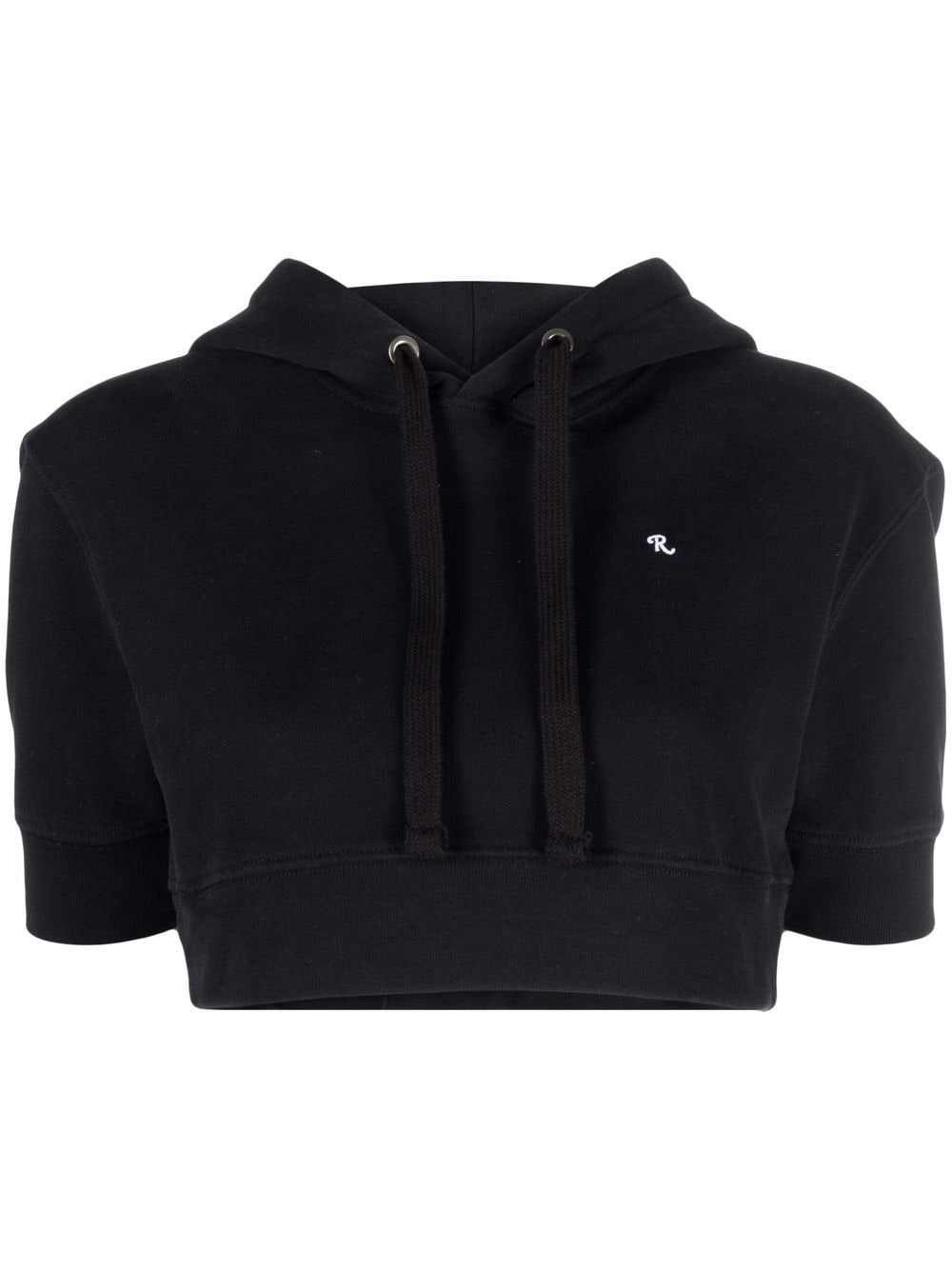 Raf Simons cropped short-sleeve hoodie - Black von Raf Simons