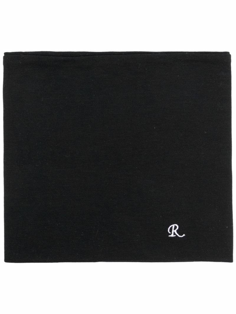 Raf Simons embroidered-logo scarf - Black von Raf Simons