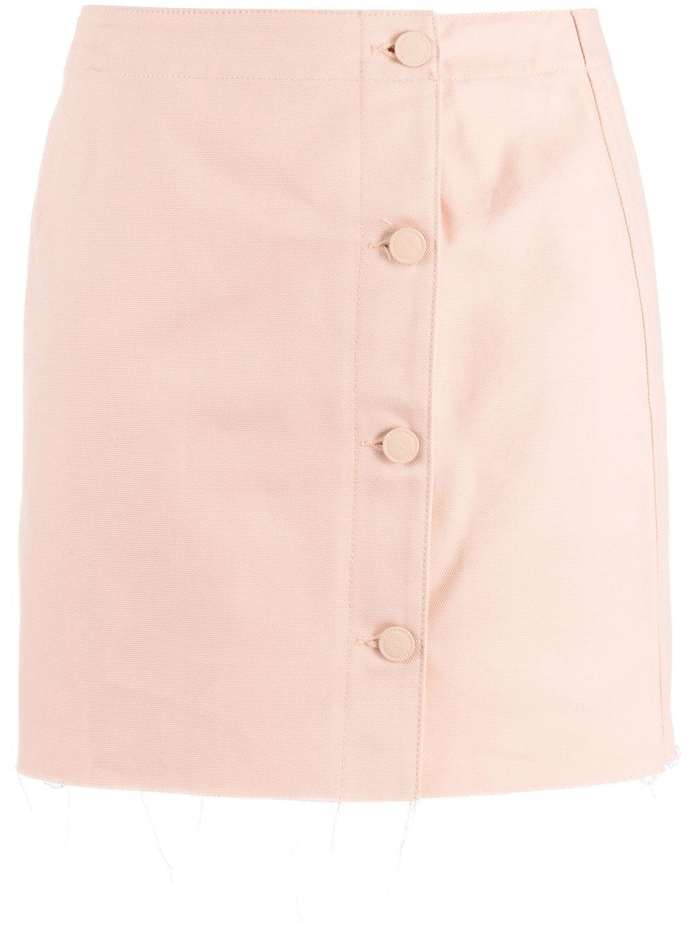 Raf Simons frayed cotton miniskirt - Pink von Raf Simons