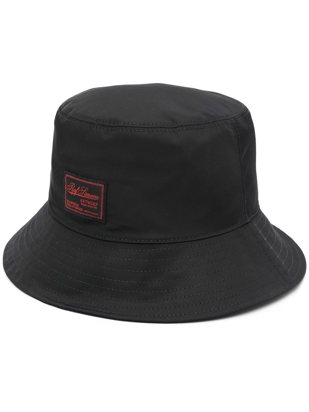 Raf Simons logo-patch bucket hat - Black von Raf Simons