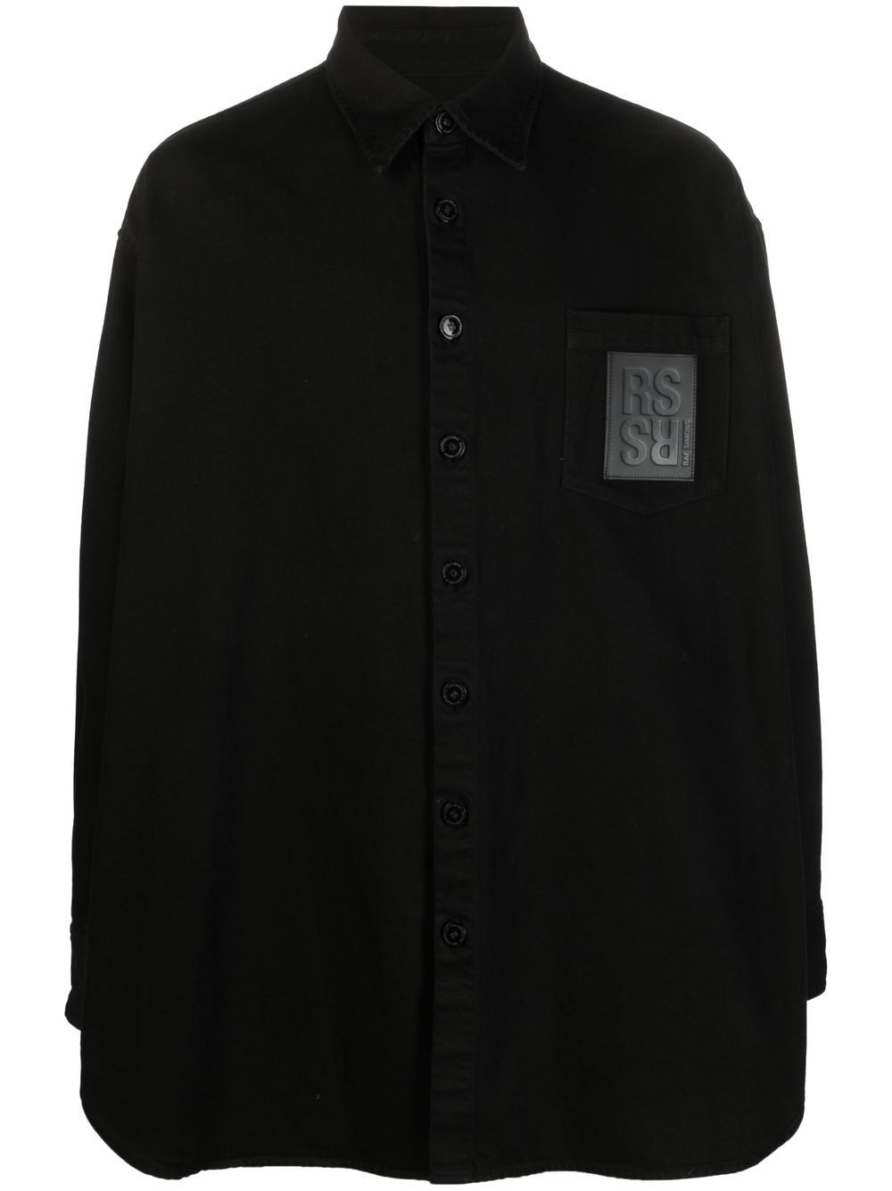 Raf Simons logo patch overshirt - Black von Raf Simons