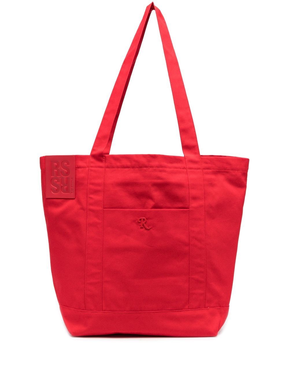 Raf Simons logo-plaque tote bag - Red von Raf Simons